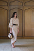 Siboney Cotton Bio Wrap Midi Skirt / Beige May Flower